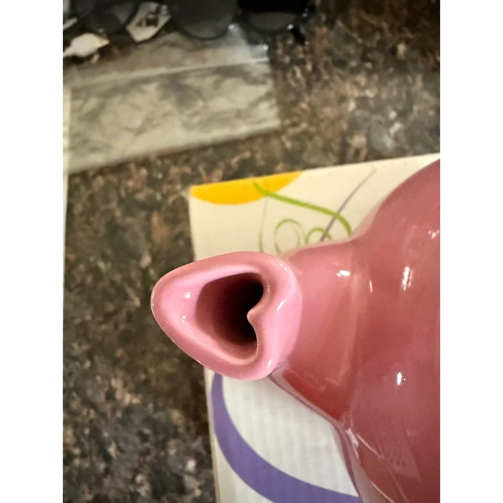 Mary Kay Pink Ceramic Teapot Heart Spout and Lid Knob‎ Collector Item